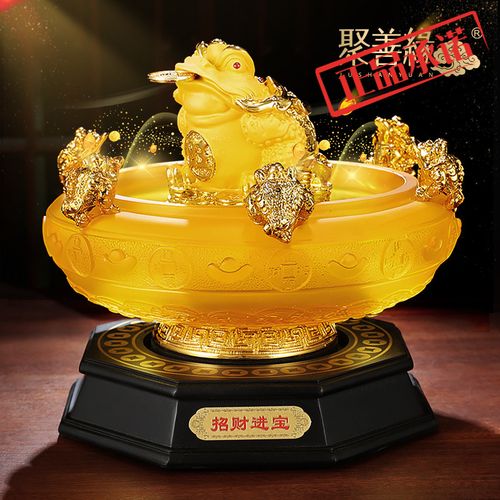 聚寶盆擺件招財(cái)金蟾金蟬蟾蜍貔貅辦公室開(kāi)業(yè)禮品店鋪收銀臺(tái)工藝品