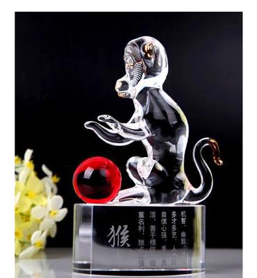 【水晶工藝品擺件 十二生肖屬相 水晶猴、馬、牛、龍、商務(wù)禮品制】?jī)r(jià)格_廠(chǎng)家_圖片 -